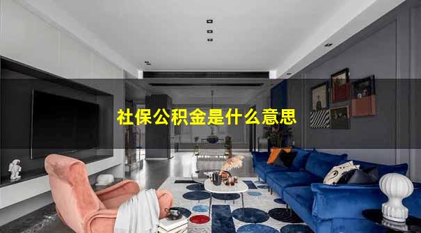 社保公积金是什么意思
